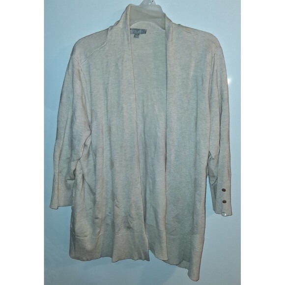 Evolution Beige 3/4 Sleeve Wrap Sz 1X - Picture 1 of 2